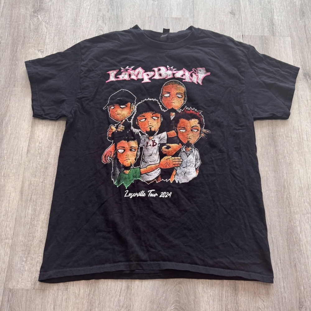 Limp Bizkit Loserville Tour 2024 T-Shirt Mens Large Black Concert Graphic Tee